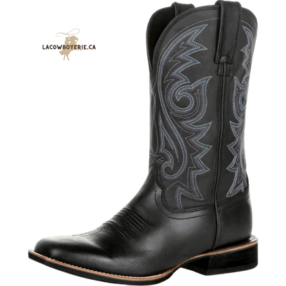 Botte Cowboy Rancher Héritage Noir - LaCowboyerie.ca