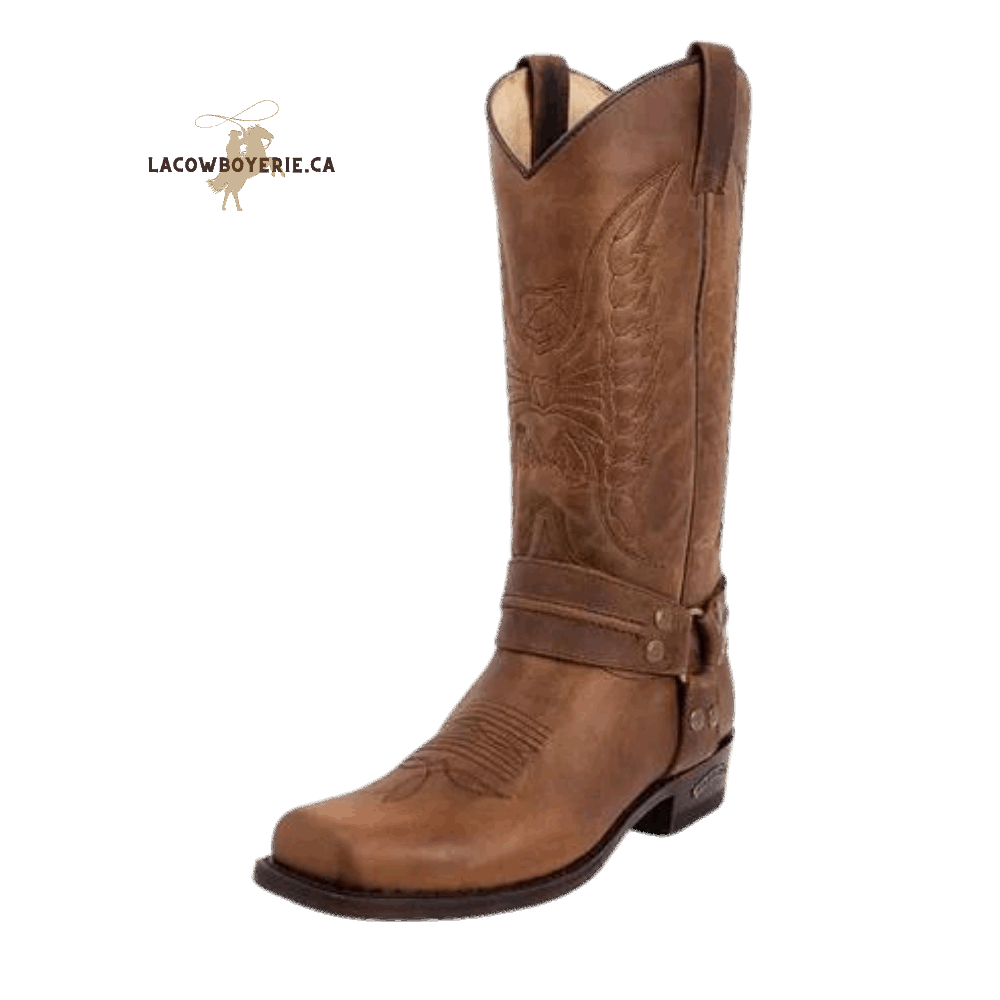 Botte Cowboy Western pour Hommes (Brun) - LaCowboyerie.ca