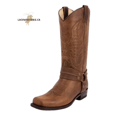 Botte Cowboy Western pour Hommes (Brun) - LaCowboyerie.ca