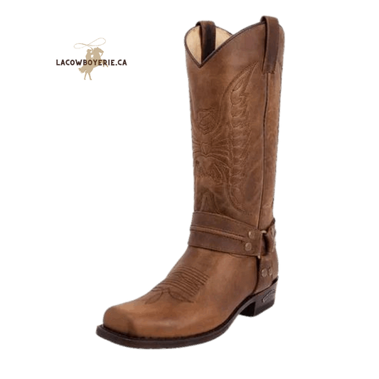 Botte Cowboy Western pour Hommes (Brun) - LaCowboyerie.ca