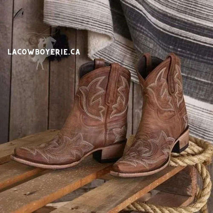 Botte Cowboy Roper - Élégance Féminine