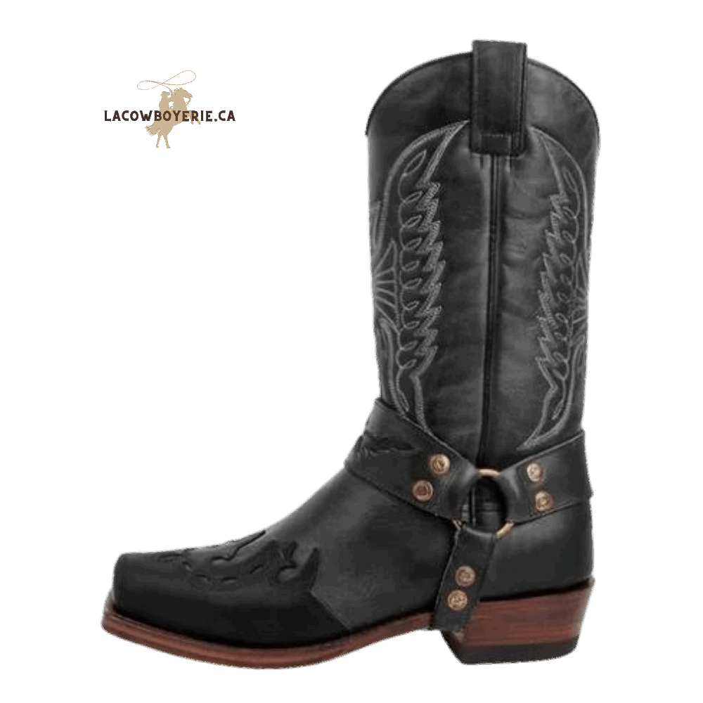 Botte Cowboy Western Old Fashions Noir - LaCowboyerie.ca