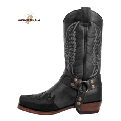 Botte Cowboy Western Old Fashions Noir - LaCowboyerie.ca