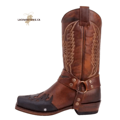 Botte Cowboy Western Old Fashions Brun - LaCowboyerie.ca