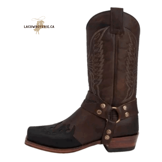 Botte Cowboy Western Old Fashions Brun - LaCowboyerie.ca