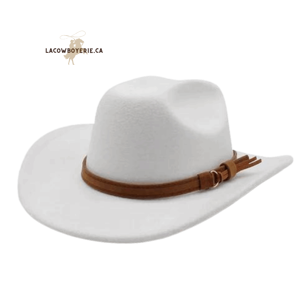 Chapeau Cowboy Élégance Pure Blanc -  LaCowboyerie.ca