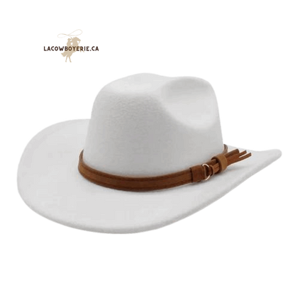 Chapeau Cowboy Élégance Pure Blanc -  LaCowboyerie.ca