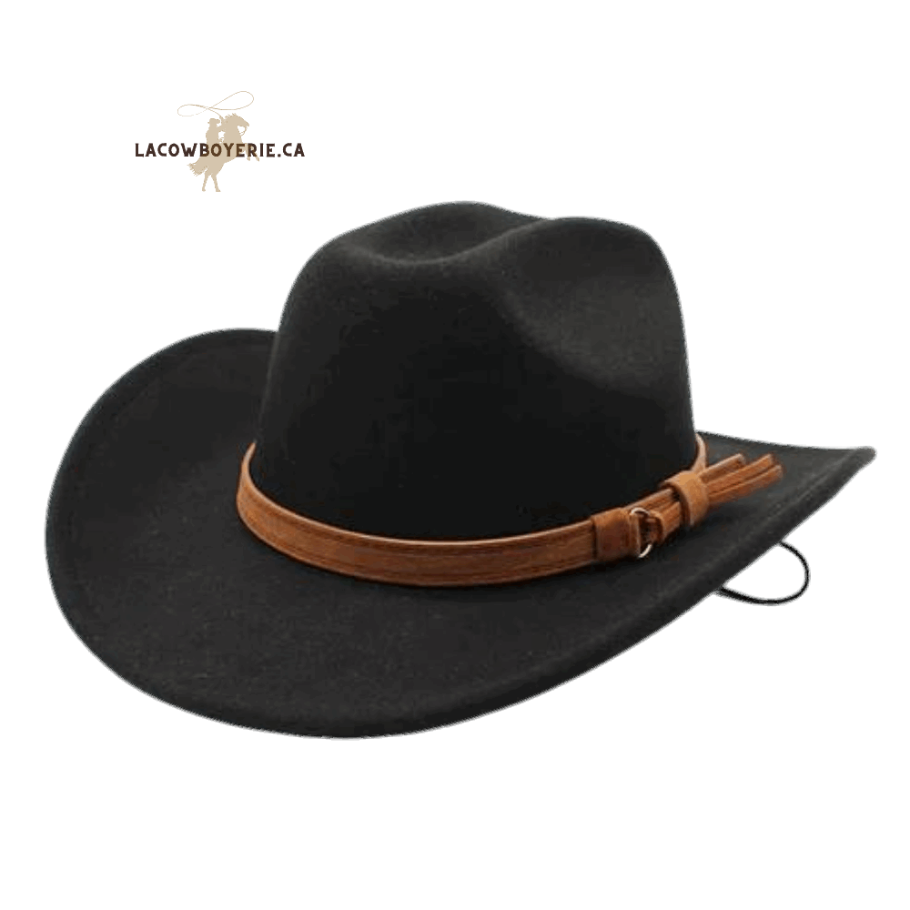 Chapeau Cowboy Élégance Pure Noir -  LaCowboyerie.ca