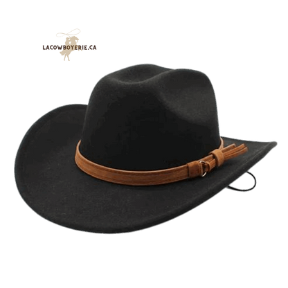 Chapeau Cowboy Élégance Pure Noir -  LaCowboyerie.ca