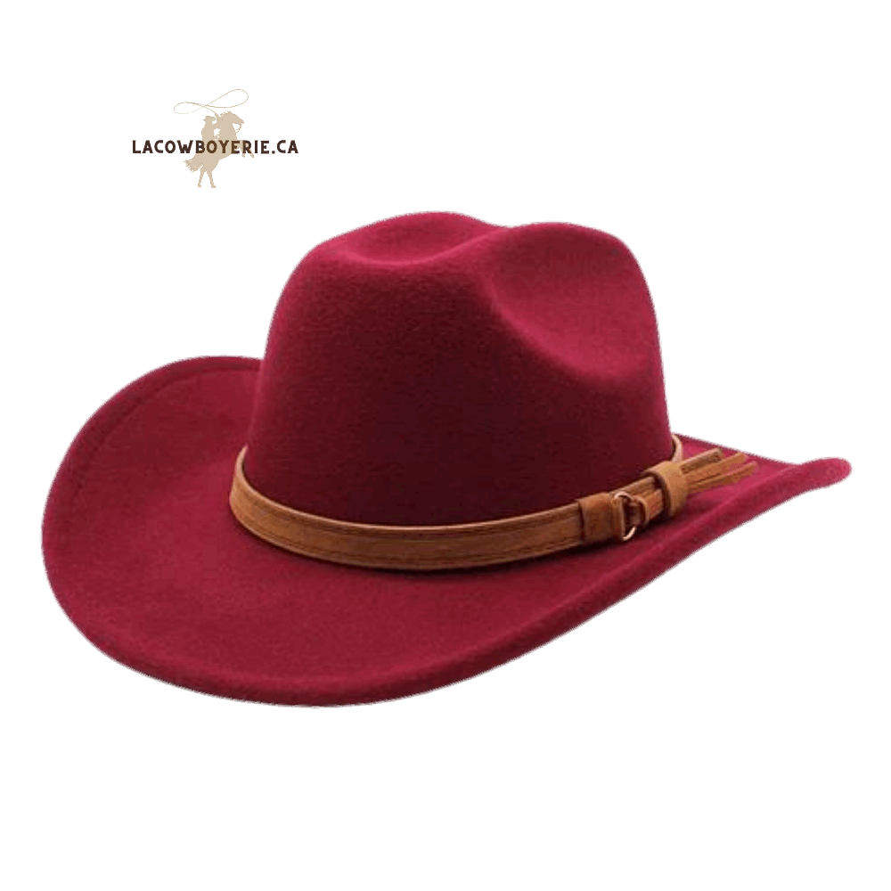 Chapeau Cowboy Élégance Pure Bourgogne -  LaCowboyerie.ca