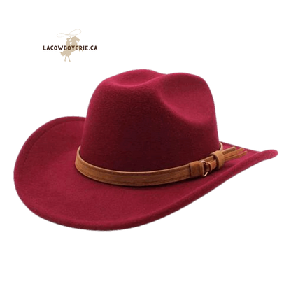 Chapeau Cowboy Élégance Pure Bourgogne -  LaCowboyerie.ca