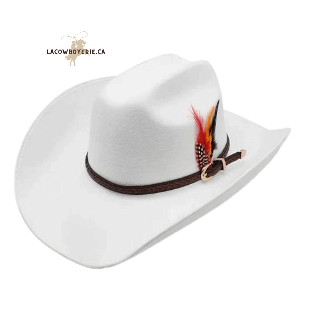 Chapeau Cowboy Élégance Pure (Texas) Blanc - LaCowboyerie.ca