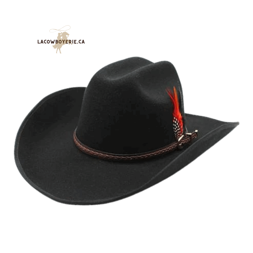 Chapeau Cowboy Élégance Pure (Texas) Noir - LaCowboyerie.ca