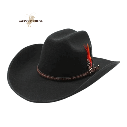 Chapeau Cowboy Élégance Pure (Texas) Noir - LaCowboyerie.ca