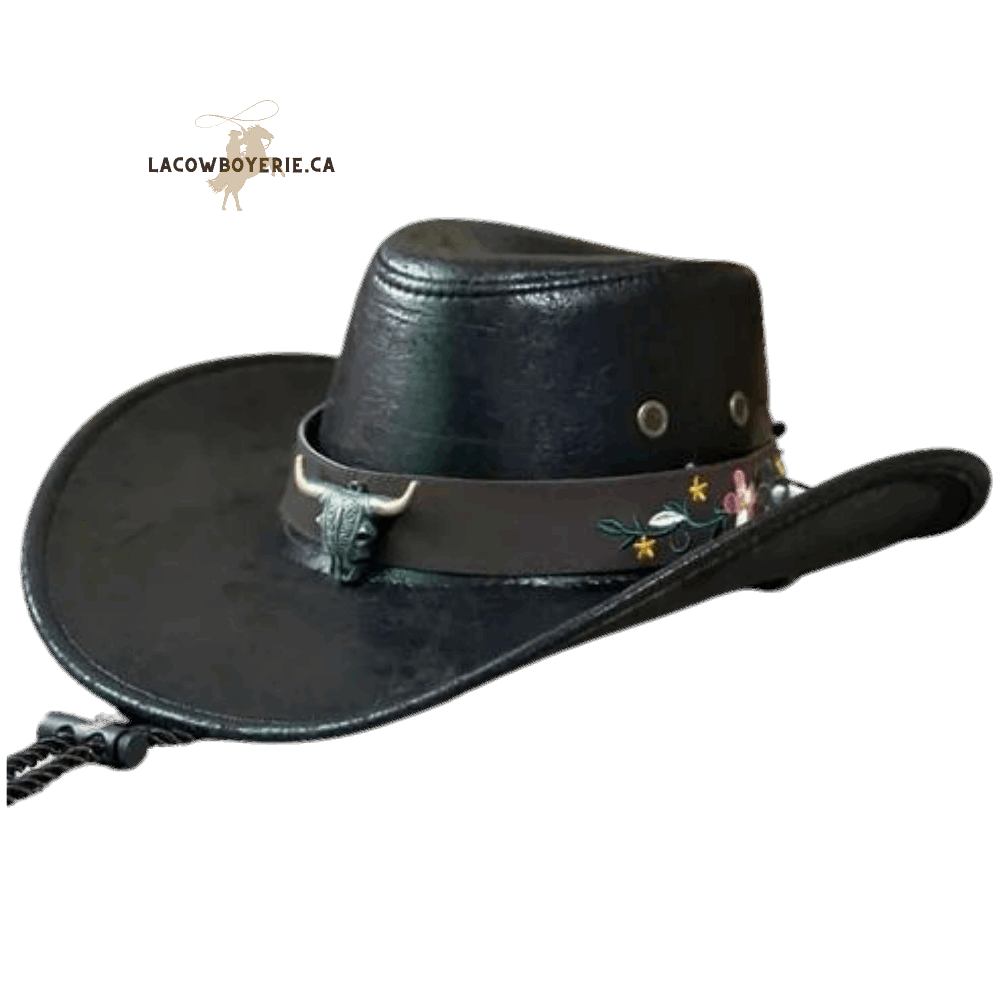 Chapeau Le Panama du Far West Noir - LaCowboyerie.ca