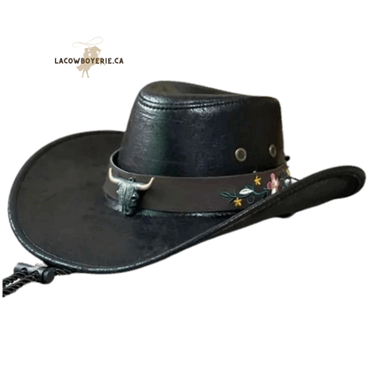 Chapeau Le Panama du Far West Noir - LaCowboyerie.ca