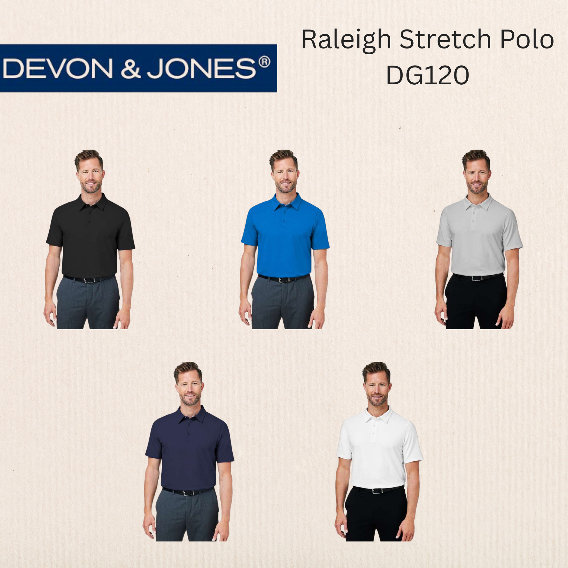 Devon & Jones - Men's Raleigh Stretch Polo - DG120