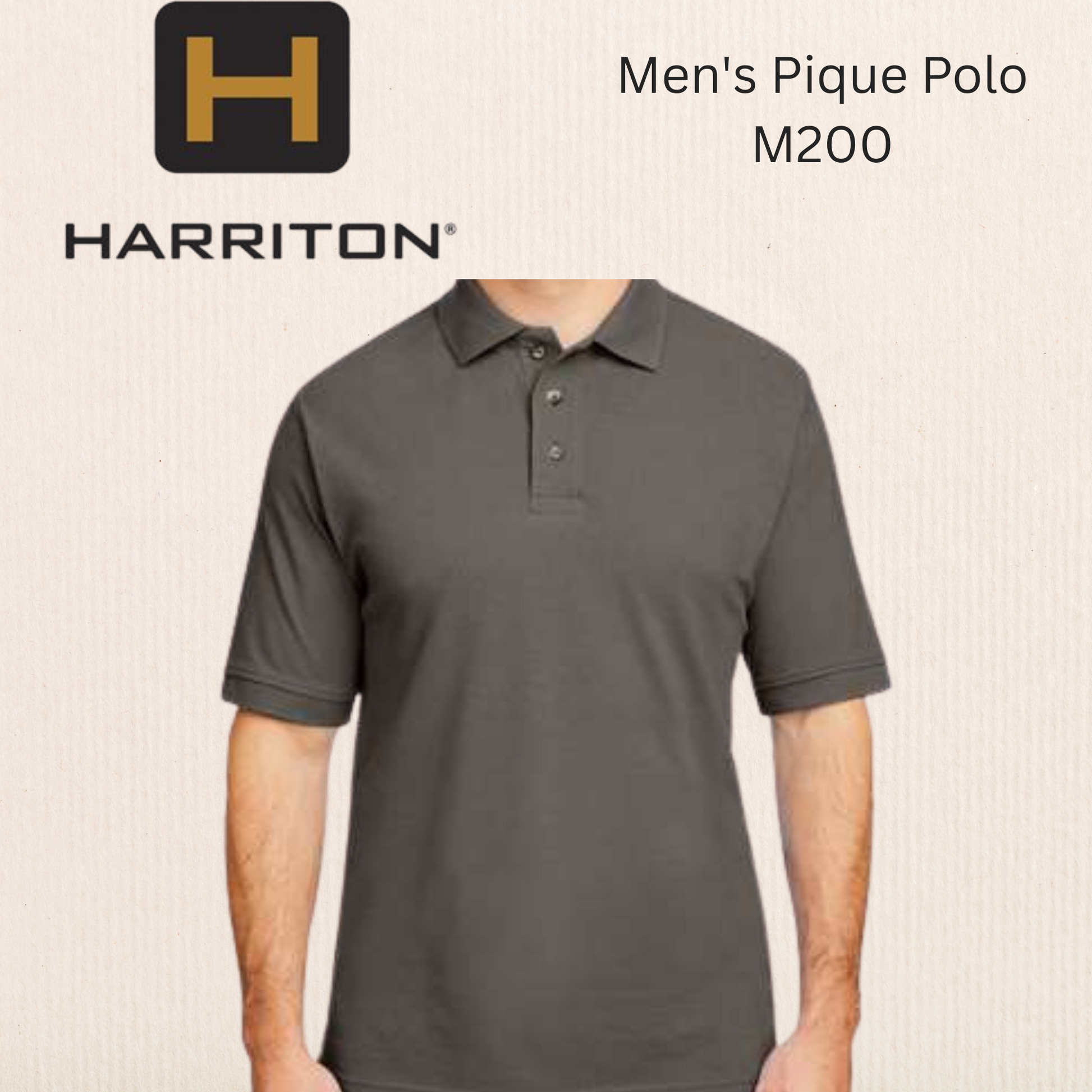 HARRITON - Men's Pique Polo - M200