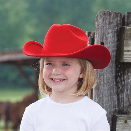 Chapeau Le Cowboy Chic (Enfants) - Rouge | LaCowboyerie.ca