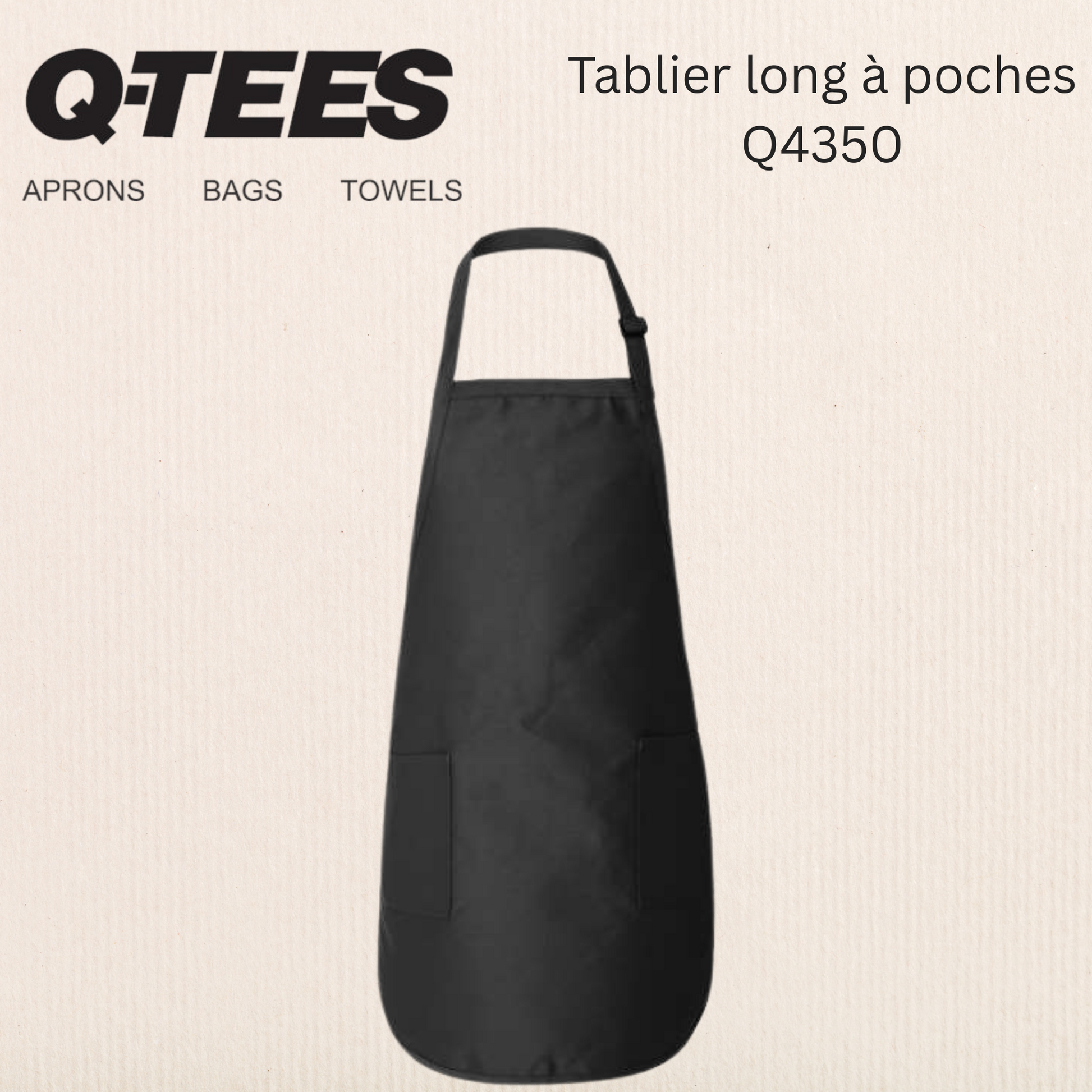 Q-Tees - Tablier long à poches - Q4350