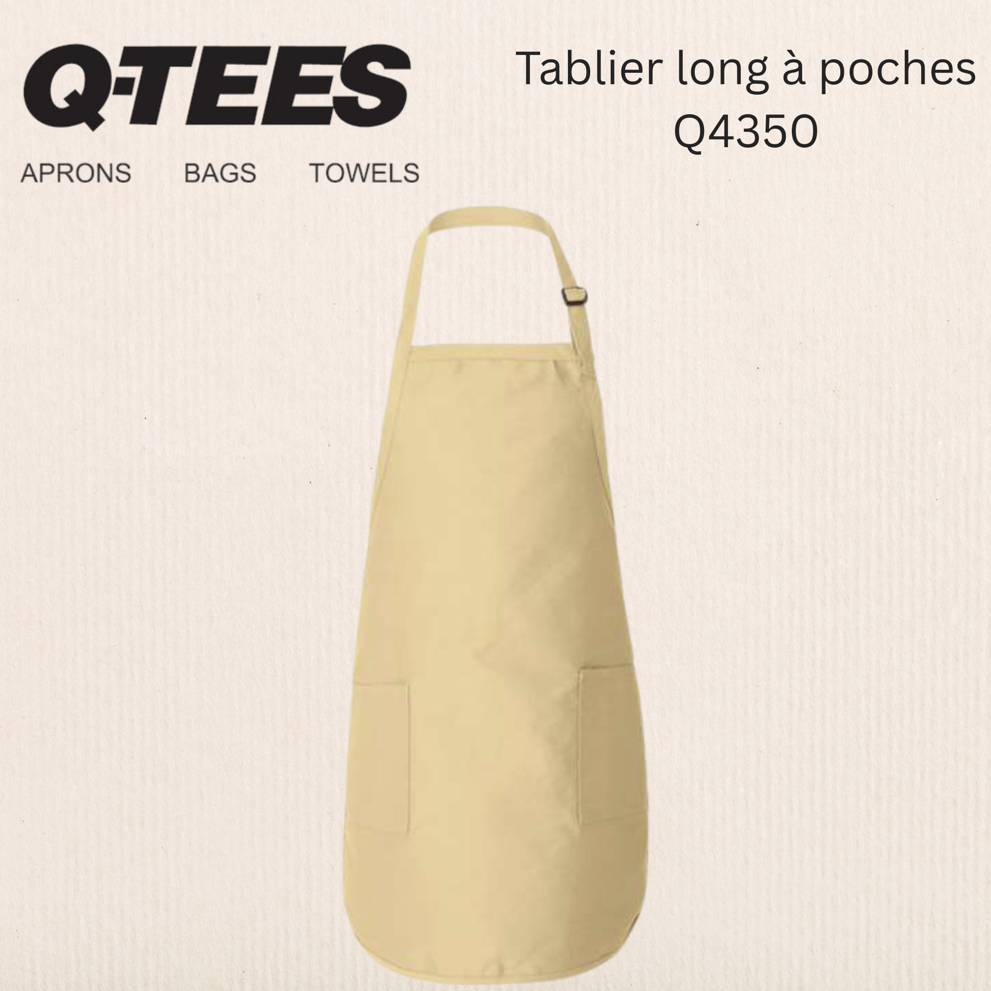 Q-Tees - Tablier long à poches - Q4350