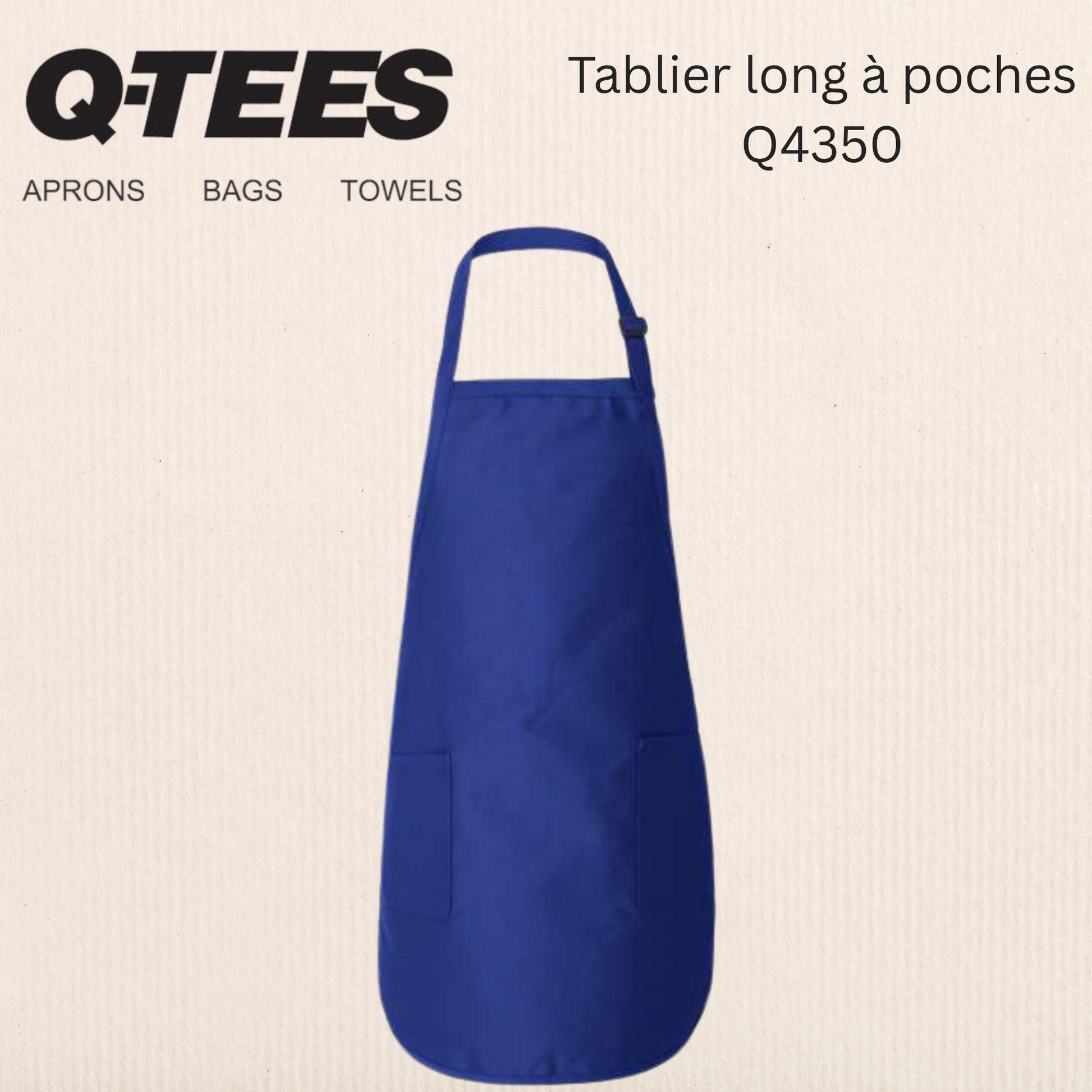 Q-Tees - Tablier long à poches - Q4350