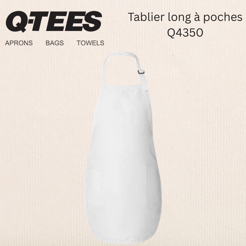 Q-Tees - Long Apron with Pockets - Q4350
