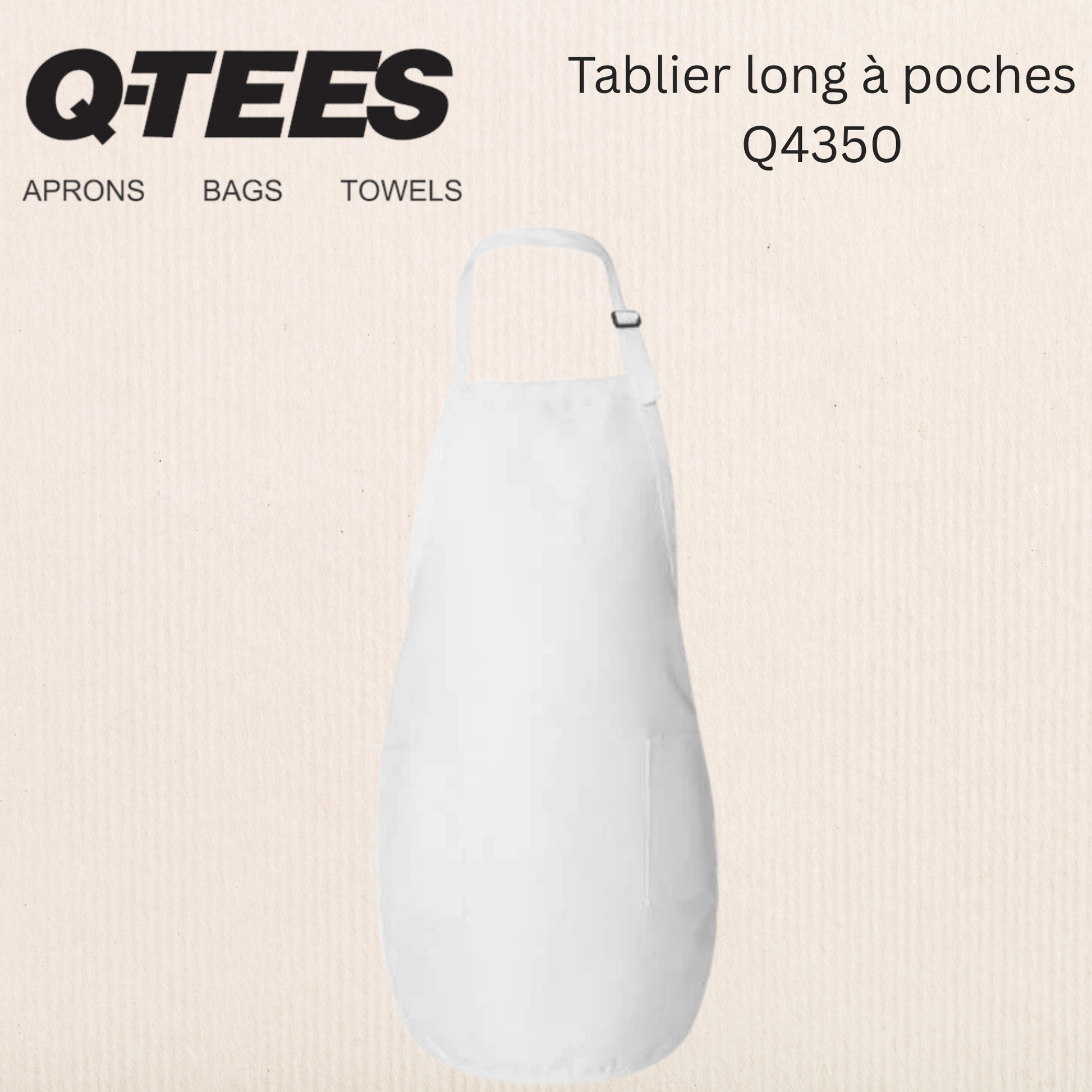 Q-Tees - Tablier long à poches - Q4350